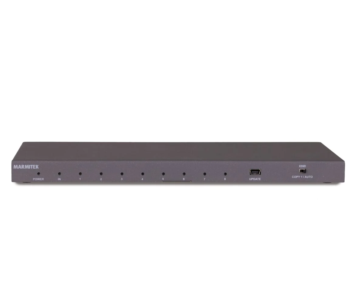Marmitek HDMI splitter - 1 in / 8 out - 3D - 4K60 (4:4:4) - HDCP 2.2 - metal casing