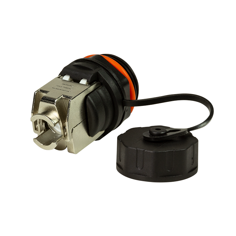 Cat.6A outdoor bulkhead Keystone Jack RJ45, IP68