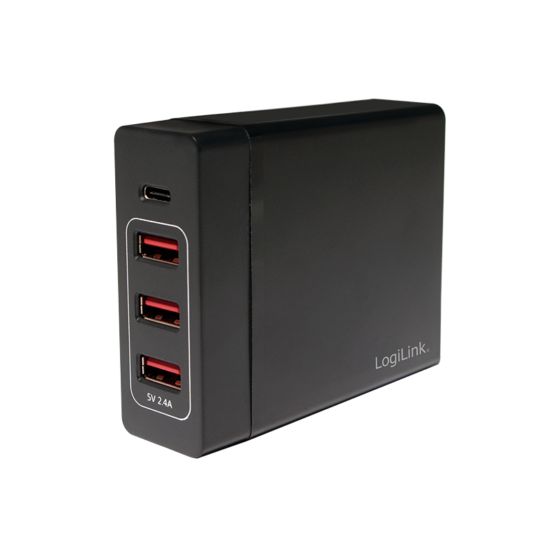 USB table charger, 3x USB-A port + 1x USB-C Port, 72W