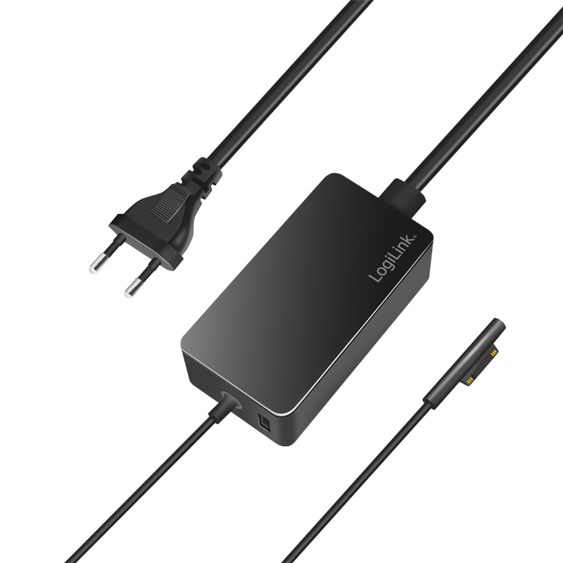Surface laptop charger, 65 W, USB-Port, black