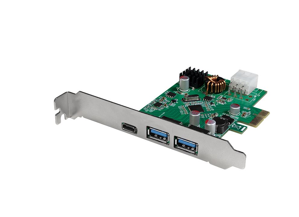 PCI Express Card, USB 3.2 x1 1x USB-C & 2x USB 3.0