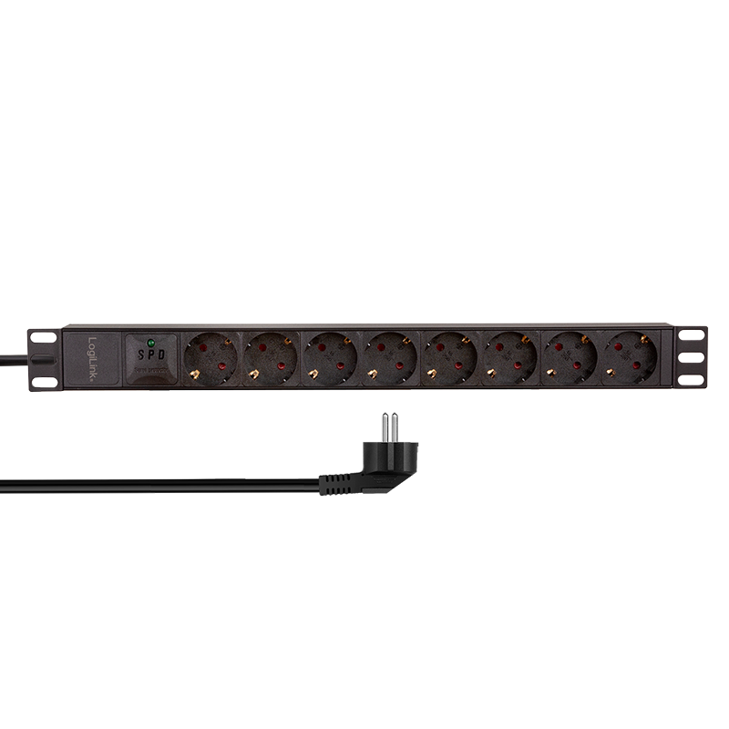 LogiLink 19" PDU 8-way, with surge protection
