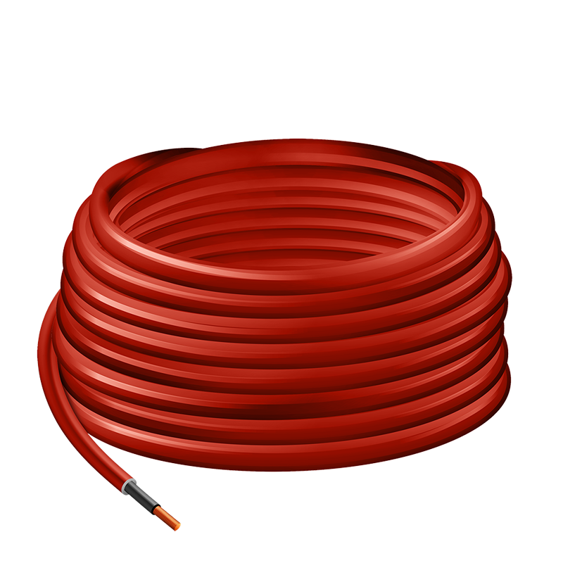 Solar installation cable, H1Z2Z2-K, 6 mm², CU, red, 25 m