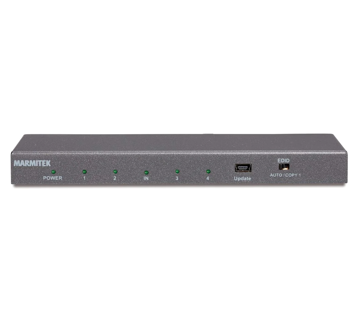 Marmitek HDMI splitter - 1 in / 4 out - 3D - 4K60 (4:4:4) - HDCP 2.2 - metal casing