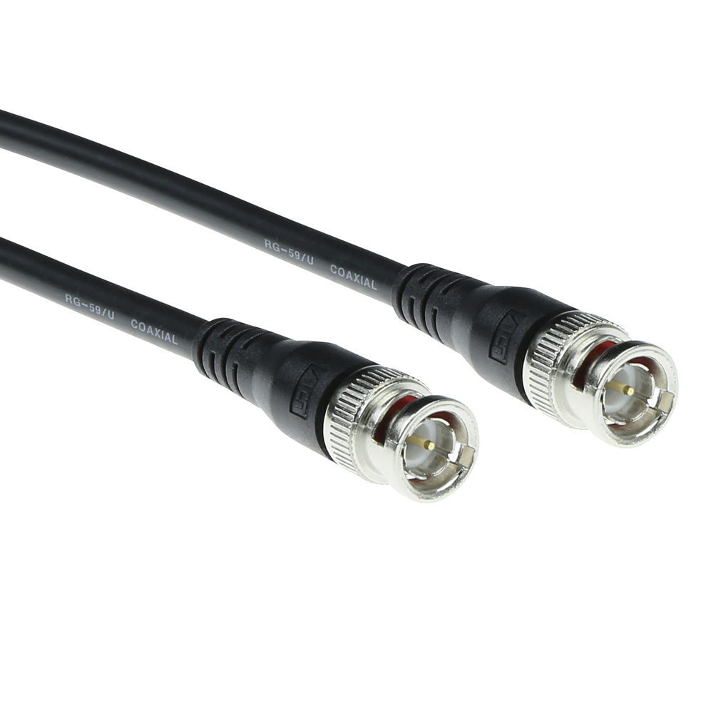 ACT RG-59 patch cable black 75 Ohm 0,25 m