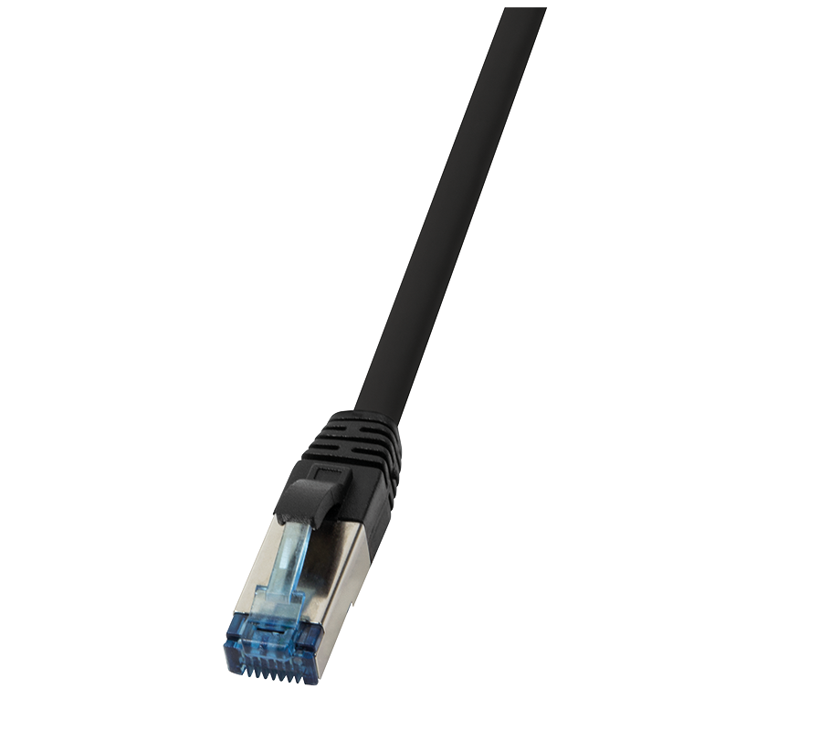 Cat.6A S/FTP, PUR patch cable, 10G, 30m, black