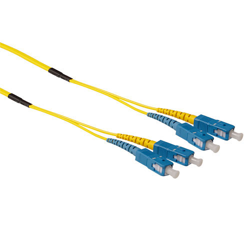 ACT 50 meter Singlemode 9/125 OS2 duplex ruggedized fiber cable with SC connectors