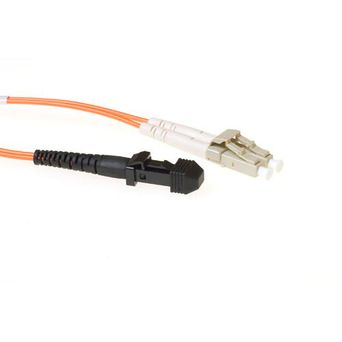 ACT 2 meter LSZH Multimode 62.5/125 OM1 fiber patch cable duplex with MTRJ and LC connectors