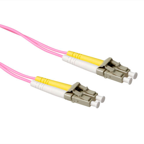 ACT 1.5 meter LSZH Multimode 50/125 OM4 fiber patch cable duplex with LC connectors