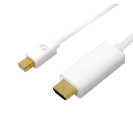 MINI DisplayPort to HDMI 2,0m hvid
