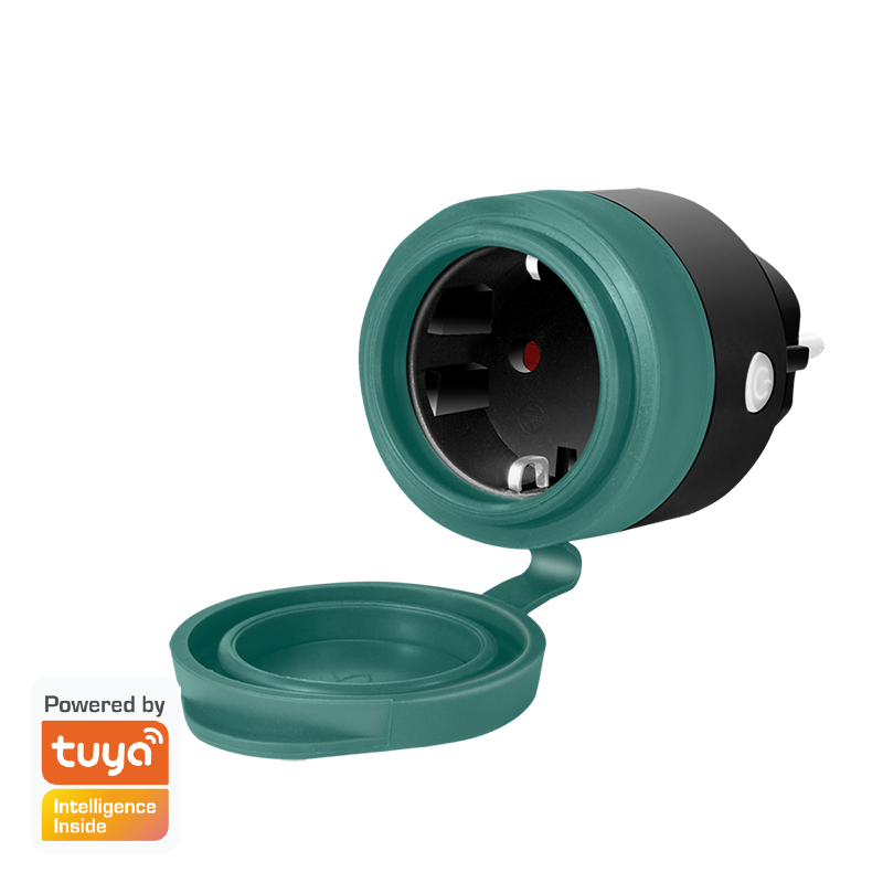 Wi-Fi smart plug socket outdoor, 1-way (CEE 7/3), Tuya compatible