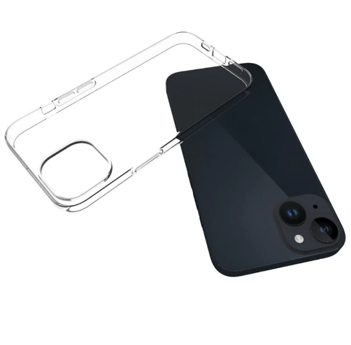 Transparent bagcover til iPhone 15
