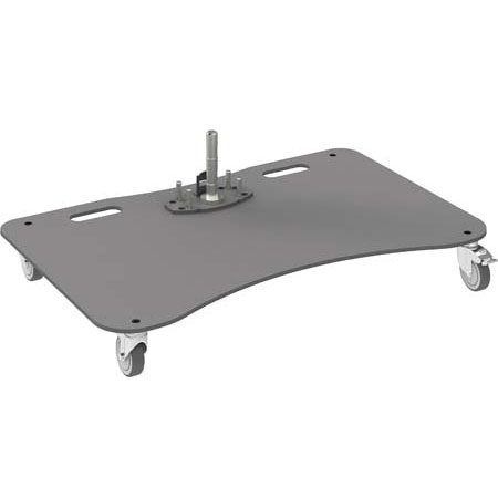 Wheeled base plate up to 65 inch, max. 60 kg, single construction (with pin)