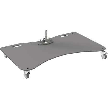Wheeled base plate up to 90 inch, max. 85 kg, single construction (with pin)