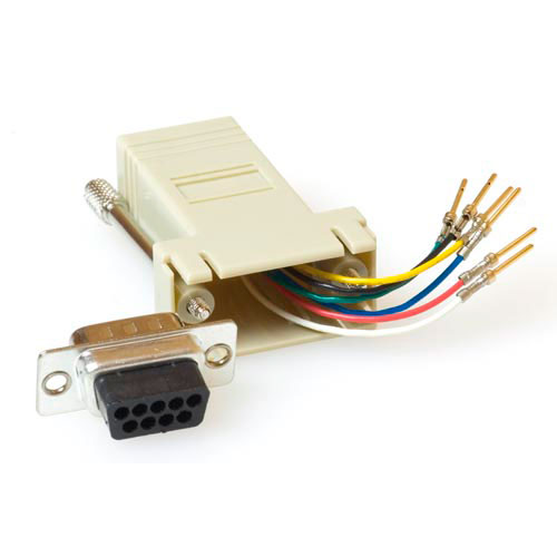ACT Mountable Heavy Duty Adapter RJ-45 Female to 09 pole D-Sub Male