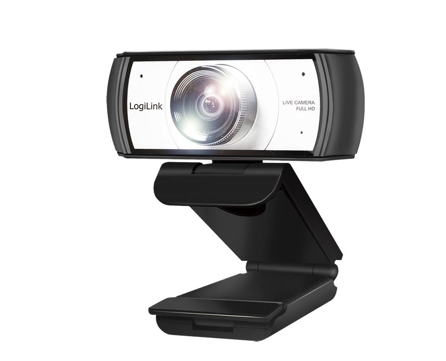 LogiLink Webcam, LL1 Conference, USB 2.0, HD 1920x1080, 120 degree, black — produktfoto