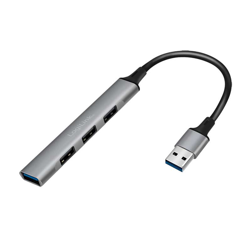 LogiLink USB 3.0 Hub med 4 porte. Slim alu design
