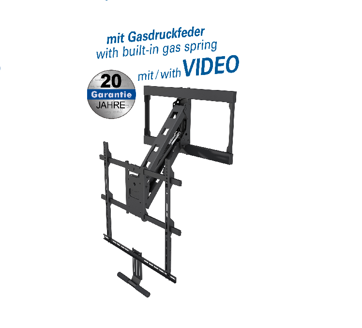 MyWall vægbeslag med højdejustering med gas-spring - Op til VESA 600 x 400 / 28 kg
