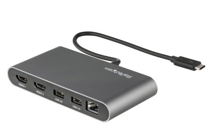 StarTech.com Thunderbolt 3 Mini Dock - Portable Dual Monitor TB3 Laptop Docking Station HDMI 4K 60Hz billede