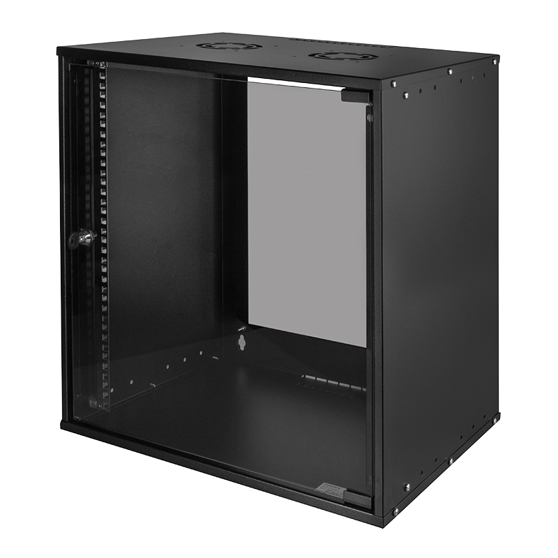 19" Wallmount box ECO, 12 U, assembled, black