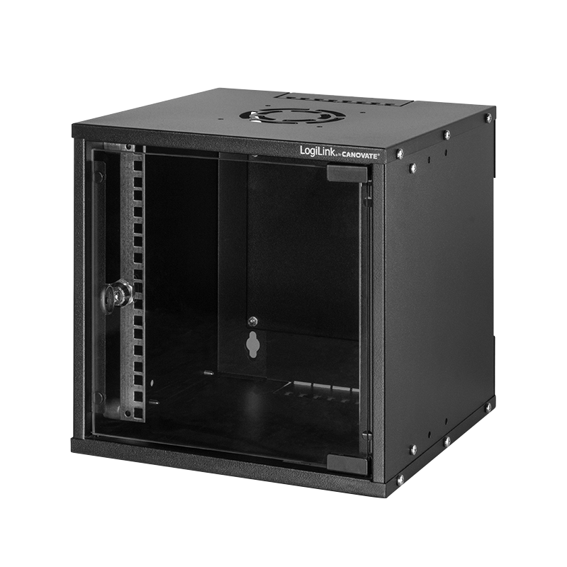 Network cabinet / wall rack 10 inch, 6U, assembled, black