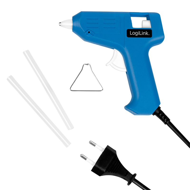 Mini hot glue gun, 10 W, blue