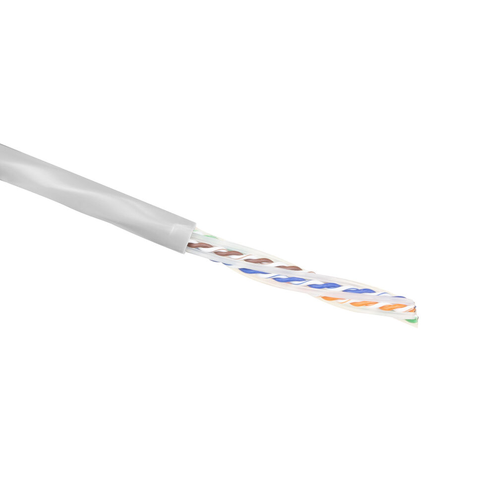 ACT Cat 6A U/UTP solid installation cable, PVC Eca 23AWG grey 500 meter