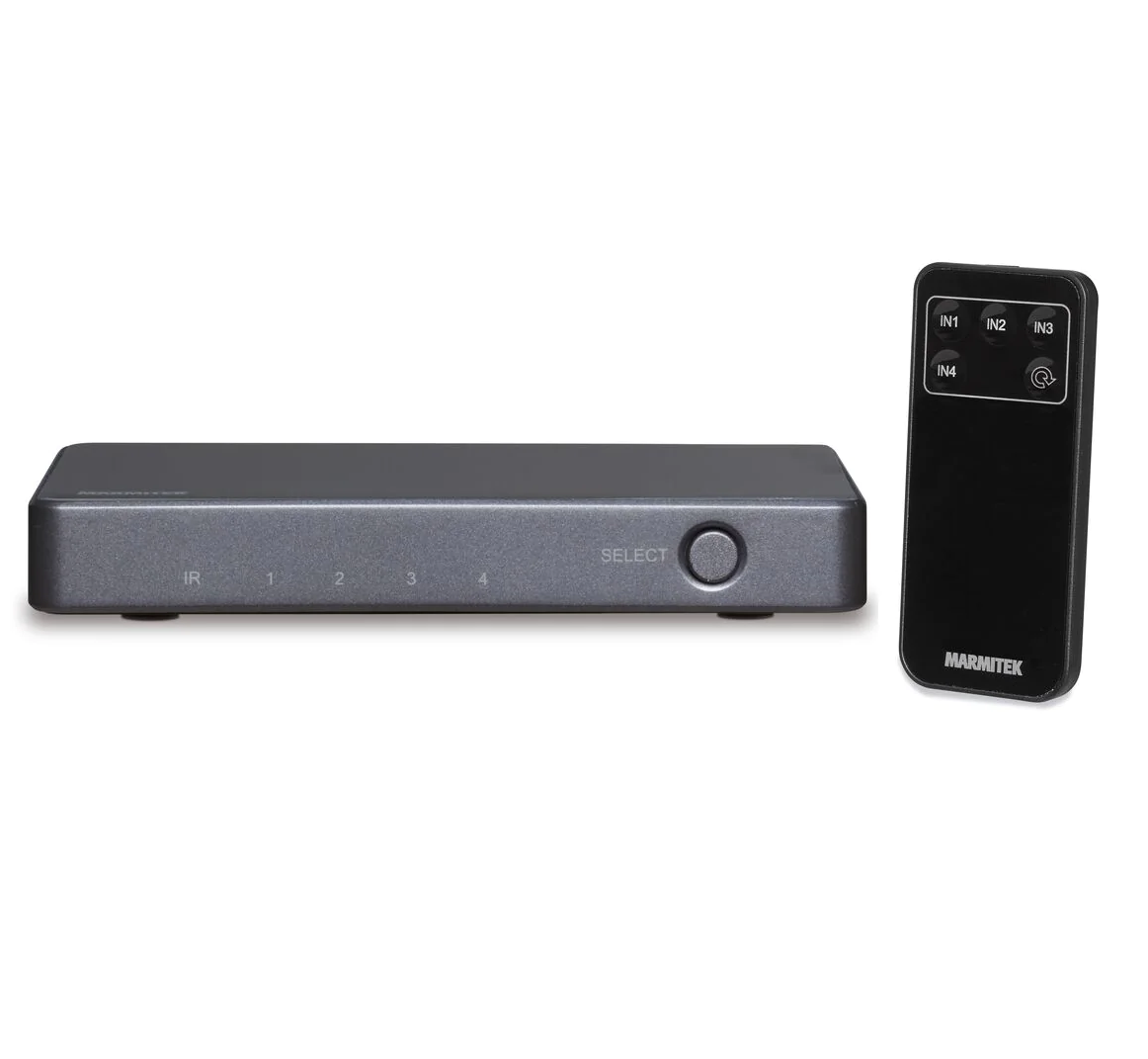 Marmitek HDMI Switch - 4 in / 1 out - 4K60 (4:4:4) UHD - HDCP 2.2